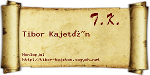 Tibor Kajetán névjegykártya